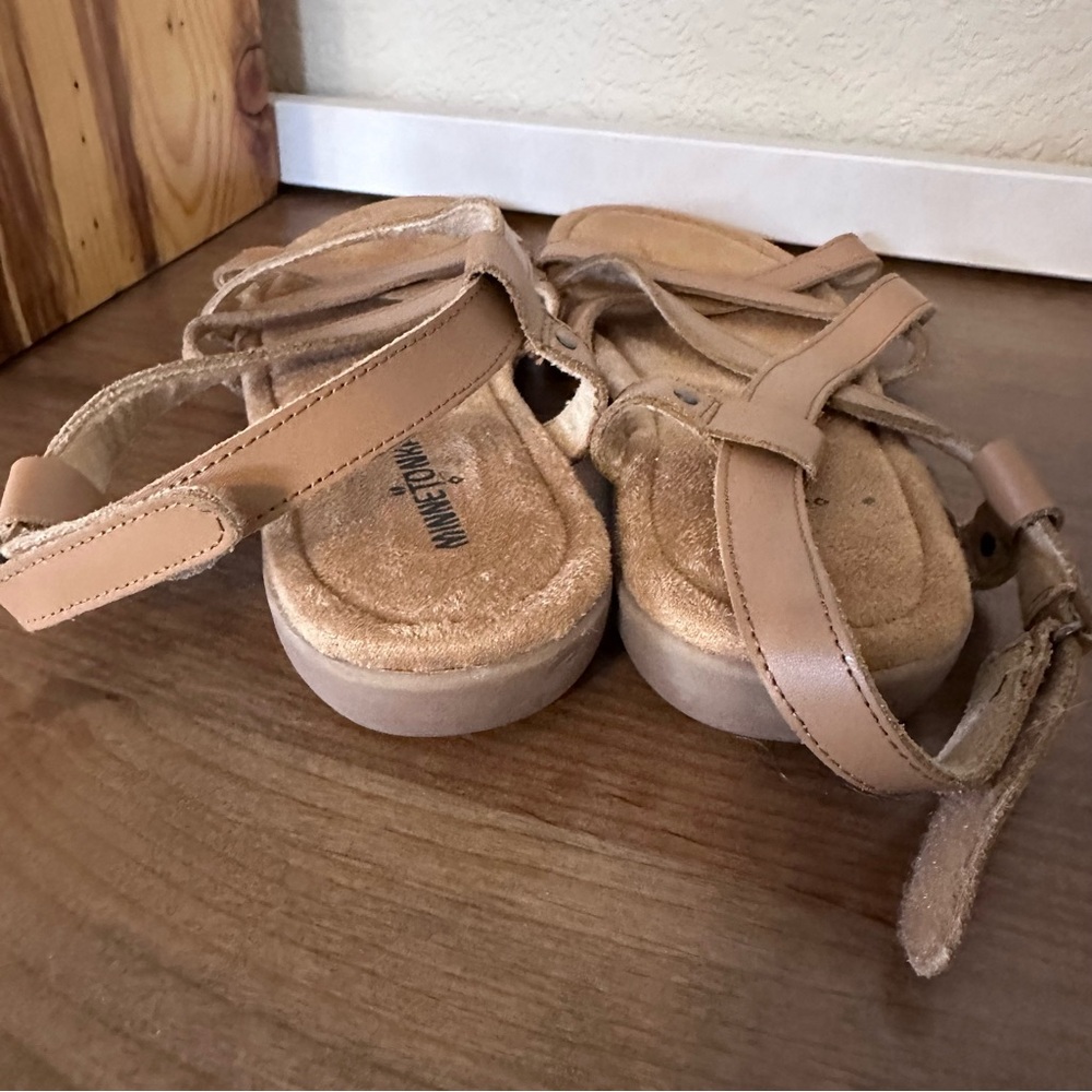 Minnetonka Women's Slingback Sunny Beige Sandals Size 13 - Picture 4 of 9
